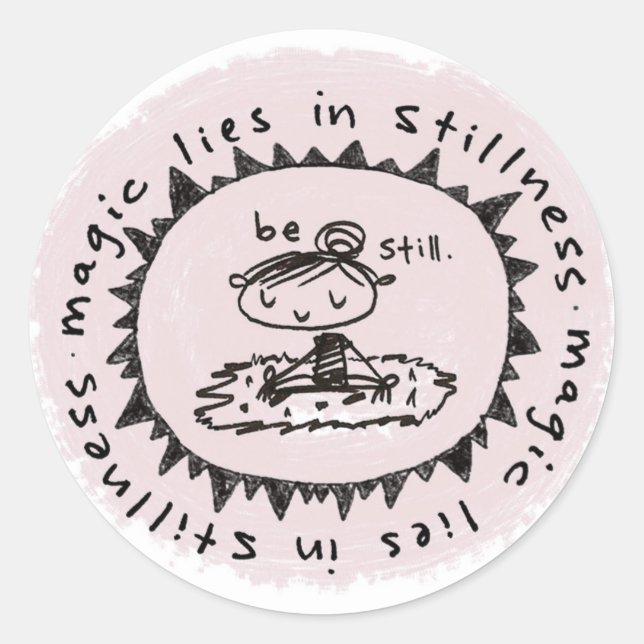 bleiben. runder aufkleber (Vorderseite)