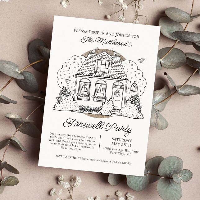 Bleiben Sie am Party von Abschied Einladung (Von Creator hochgeladen)