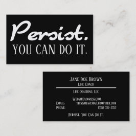 Bleiben Sie dabei, dass Sie es mit Life Coach Whit Visitenkarte