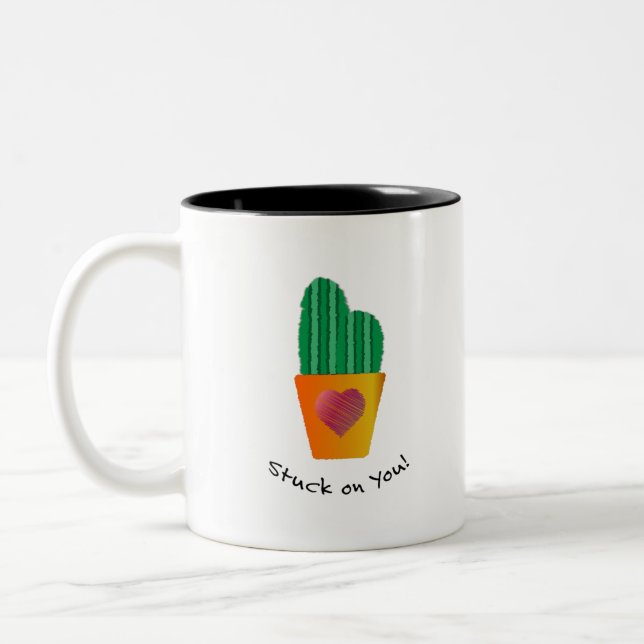 Bleiben Sie dran Zweifarbige Tasse (Links)