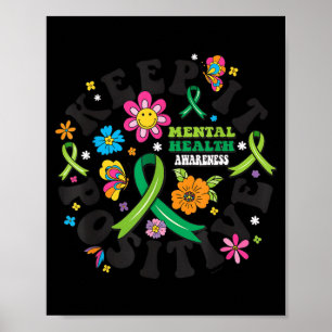 Bleiben Sie positiv Mental Health Awareness Mental Poster