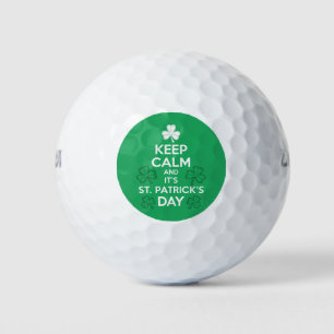 Bleiben Sie ruhig, es ist St. Patricks Tag Irisch Golfball