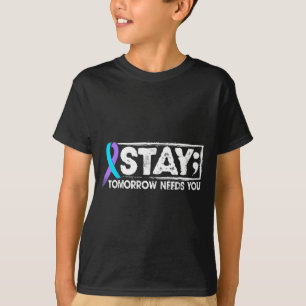 Bleiben Sie Semikolon morgen braucht Präventionsun T-Shirt