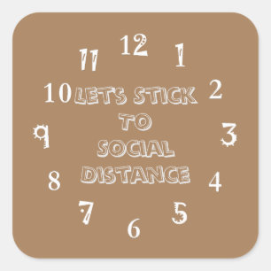 Bleiben Sie sicher Helfen Sie dabei, die Ausbreitu Quadratischer Aufkleber