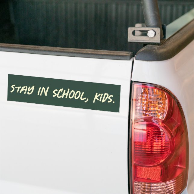 Bleibt in der Schule, Kinder. (anpassbar) Autoaufkleber (Auf Lkw)