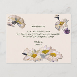 Bleibt mein Blumenmädchen Einladungspostkarte