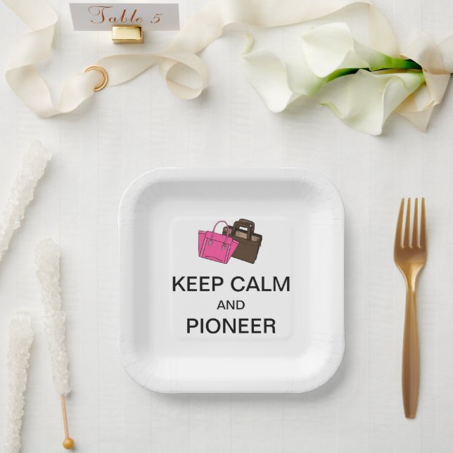 BLEIBT RUHIG UND PIONIERE PAPIERPLATTEN PAPPTELLER (Hochzeit)