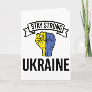Bleibt stark Ukraine - Frieden - Freiheit Karte