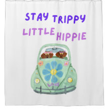Bleibt trippy, kleine Hippie-Dachshunde im Auto