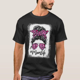 Bleiche rosa Leopard Mama Leben Muttertag T-Shirt
