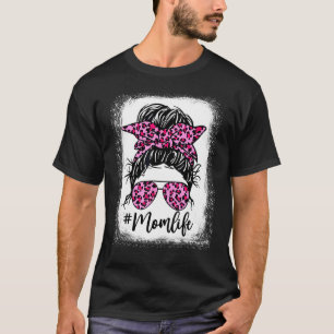 Bleiche rosa Mama Leben Leoparden Muttertag T-Shirt