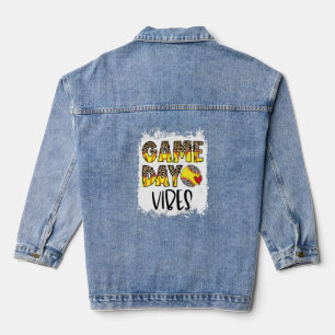 Bleiche Softball Game Day Vibes Softball Saison O Jeansjacke