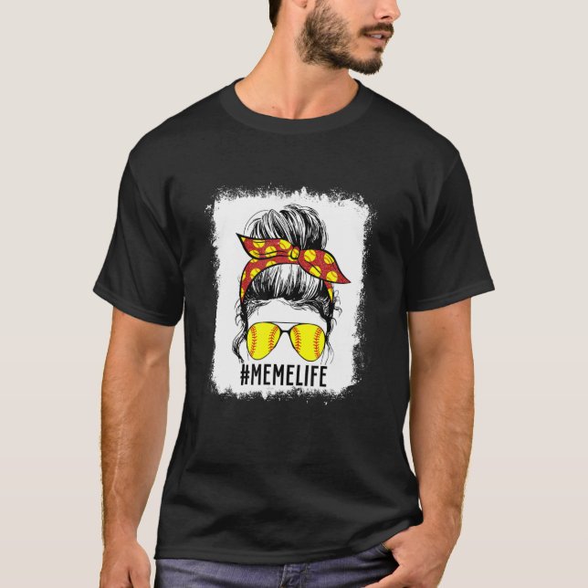 Bleiche Softball Meme Game Day Softball Meme Moth T-Shirt (Vorderseite)