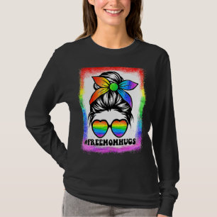 Bleichen Freie Mama Schläger Regenbogen Herzblut P T-Shirt