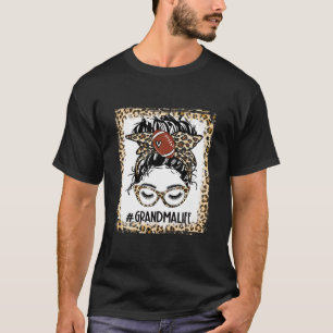 Bleichen Fußball Oma Messy Bun Game Day Mothe T-Shirt