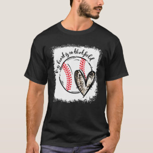 Bleichen mein Herz ist auf diesem Feld Basebal T-Shirt