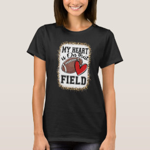 Bleichen Mein Herz ist auf diesem Feld Fußball Mam T-Shirt