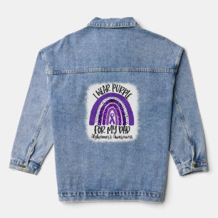 Bleichen Sie, ich trage Lila für meine Vater Alzhe Jeansjacke