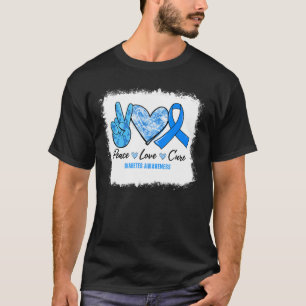 Bleichende Liebe Heilung Blauer Ribbon Diabetes Kr T-Shirt