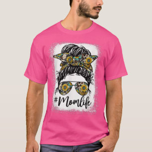 Bleichende Mama Leben Sonnenblumen Mama Leopard Me T-Shirt