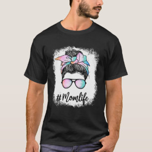 Bleichende Mama Lebensdauer Regenbogen Wasser Farb T-Shirt