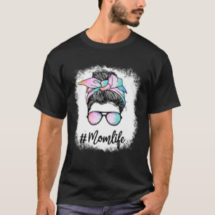 Bleichende Mama Lebensdauer Regenbogen Wasser Farb T-Shirt