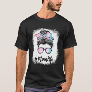 Bleichende Mama Lebensdauer Regenbogen Wasser Farb T-Shirt