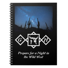 Bleichendes Schwarz-Silhouette-Monogramm-Foto Notizblock