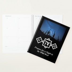 Bleichendes Schwarz-Silhouette-Monogramm-Foto Planer