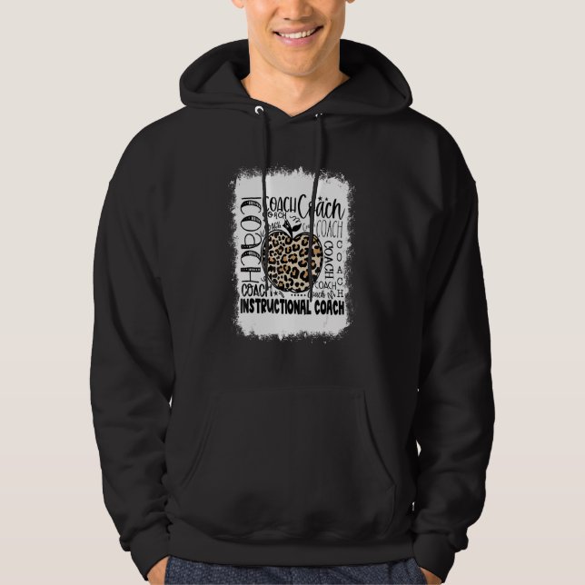 Bleichte Leopard-Gebrauchsanweisung Typografie Te Hoodie (Vorderseite)