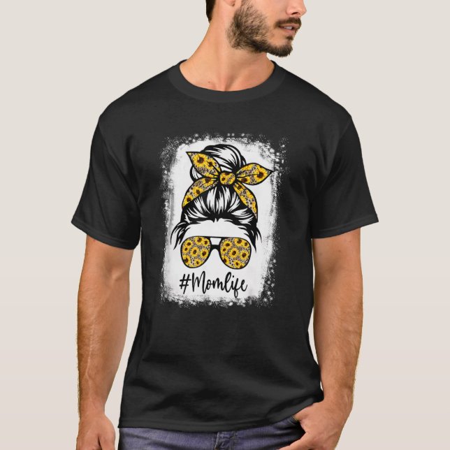 bleichte Sonnenblumen Mama T-Shirts für den Mutter (Vorderseite)