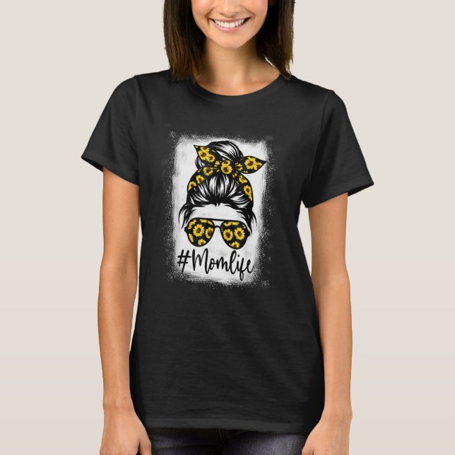 bleichte Sonnenblumen Mama T-Shirts für den Mutter (Vorderseite)