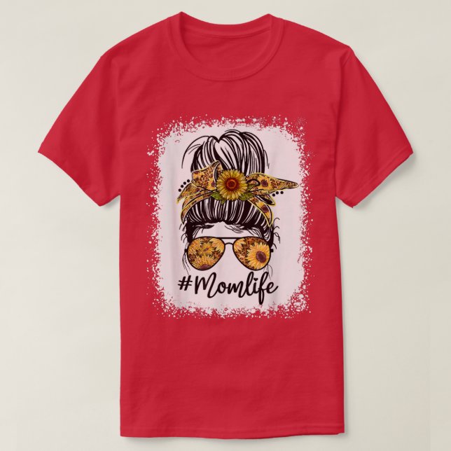 bleichte Sonnenblumen Mama T-Shirts für den Mutter (Design vorne)