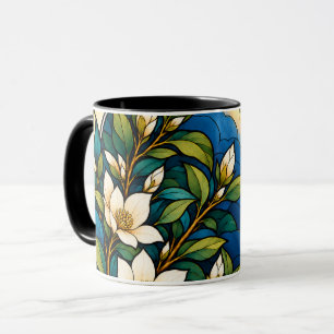 Bleiglas-Botanik-Blumenmuster Tasse