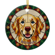 Bleiglas-Effekt HUNDES Name Weihnachten