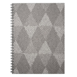 Bleiglas Silber Diamantmuster Notizblock