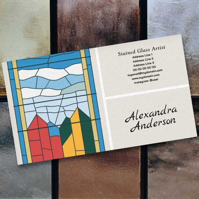 Bleiglas Visitenkarte (Stained Glass Business Card)
