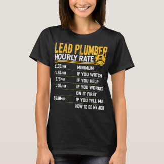 Bleiplattierer-Stundenlohn-Rohrleger T-Shirt