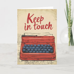 Bleisatz-Drucker 'Keep in Touch Vintage' Feiertagskarte