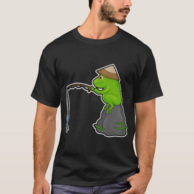 Bleistift Angler Fisch Angeln T-Shirt (Vorderseite)
