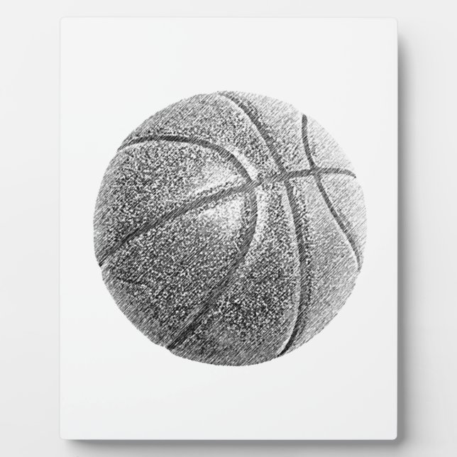 Bleistift-Effekt Basketball Fotoplatte (Vorderseite)