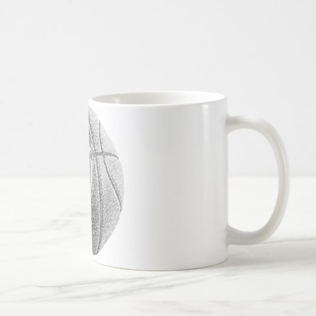 Bleistift-Effekt Basketball Kaffeetasse (Rechts)