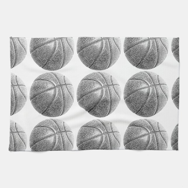 Bleistift-Effekt Basketball Küchentuch (Horizontal)
