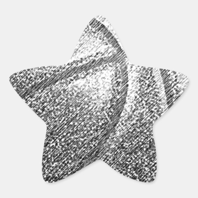 Bleistift-Effekt Basketball Stern-Aufkleber (Vorderseite)