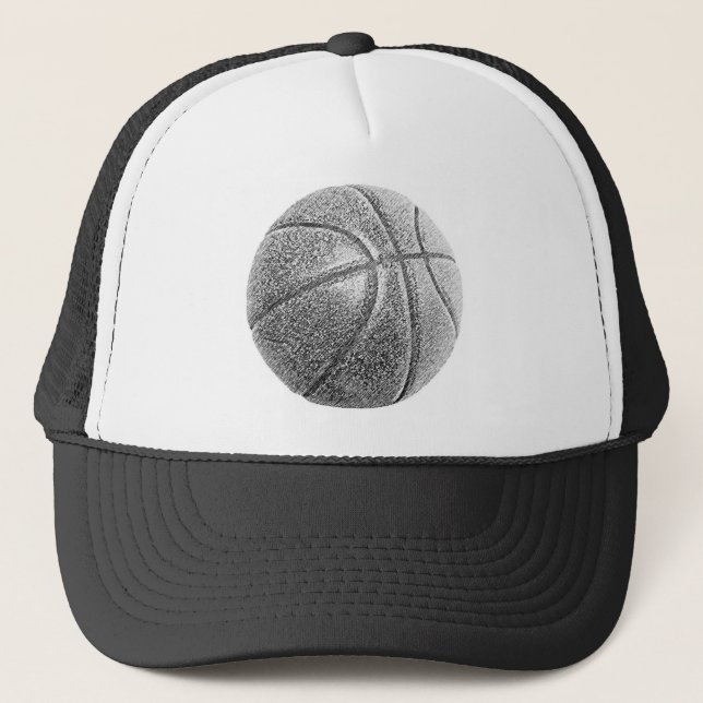 Bleistift-Effekt Basketball Truckerkappe (Vorderseite)