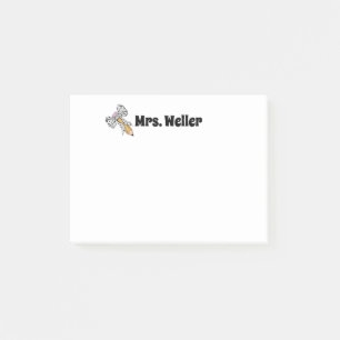 Bleistift für personalisierte Lehrer und Rücklauf  Post-it Klebezettel
