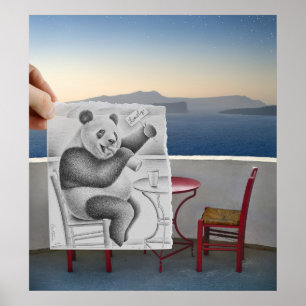 Bleistift gegen die Kamera - einsam Poster