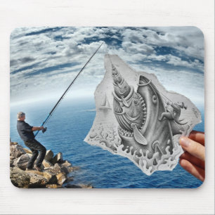 Bleistift gegen Kamera - Haifisch Mousepad