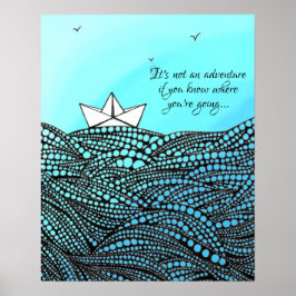 Bleistift Gezeichnet Papierboot | motivierend Klas Poster