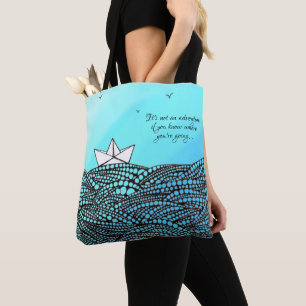 Bleistift Gezeichnet Papierboot motivierend Text